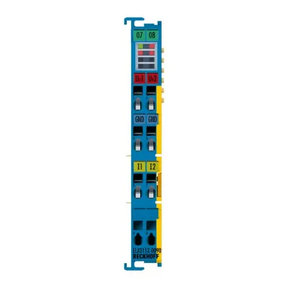 Ảnh của ELX3152-0090 | EtherCAT Terminal, 2-channel analog input, current, 0/4…20 mA, 16 bit, single-ended, Ex i, TwinSAFE SC