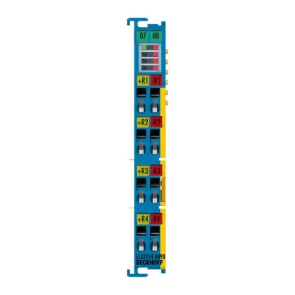 Ảnh của ELX3204-0090 | EtherCAT Terminal, 4-channel analog input, temperature, RTD (Pt100), 16 bit, Ex i, TwinSAFE SC