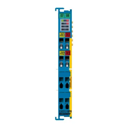 Ảnh của ELX3312-0090 | EtherCAT Terminal, 2-channel analog input, temperature, thermocouple, 16 bit, Ex i, TwinSAFE SC