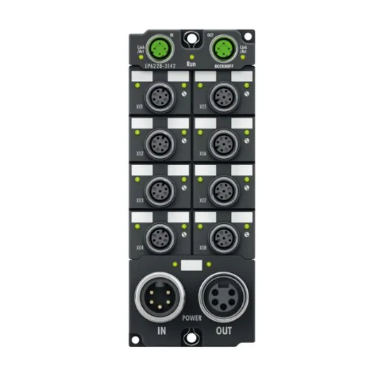 Ảnh của EP6228-3142 | EtherCAT Box, 8-channel communication interface + 4-channel digital input, IO-Link, master, Class A, Class B, M12