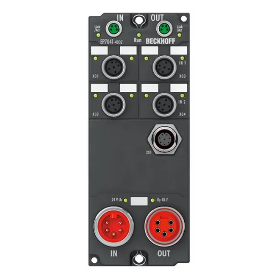 Ảnh của EP7041-4032 | EtherCAT Box, 1-channel motion interface, stepper motor, 48 V DC, 5 A, for high-speed applications, M12, with BiSS C encoder