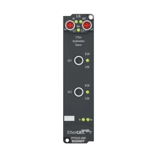 Ảnh của EPP3632-0001 | EtherCAT P Box, 2-channel analog input, IEPE/accelerometer, 16 bit, 50 ksps, M8