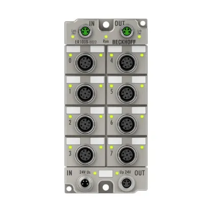 Ảnh của ER1008-0022 | EtherCAT Box, 8-channel digital input, 24 V DC, 3 ms, M12, zinc die-cast