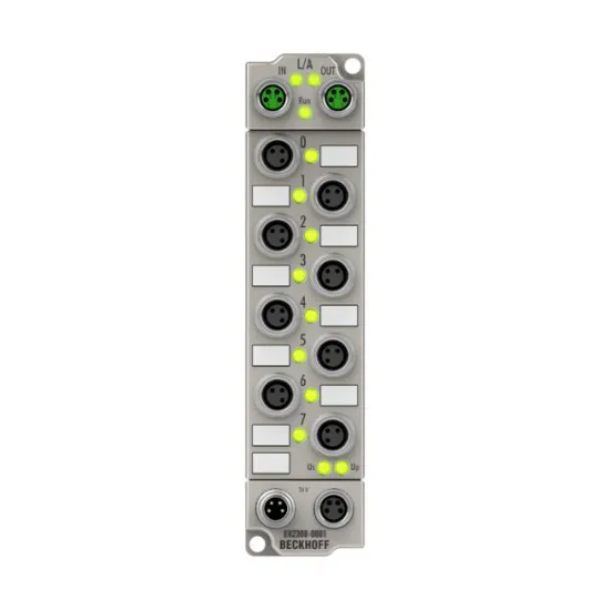 Ảnh của ER2308-0001 | EtherCAT Box, 4-channel digital input + 4-channel digital output, 24 V DC, 3 ms, 0.5 A, M8, zinc die-cast