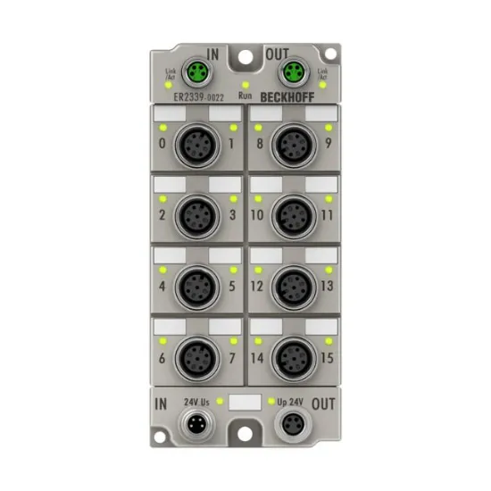 Ảnh của ER2339-0022 | EtherCAT Box, 16-channel digital combi, 24 V DC, 3 ms, 0.5 A, M12, zinc die-cast