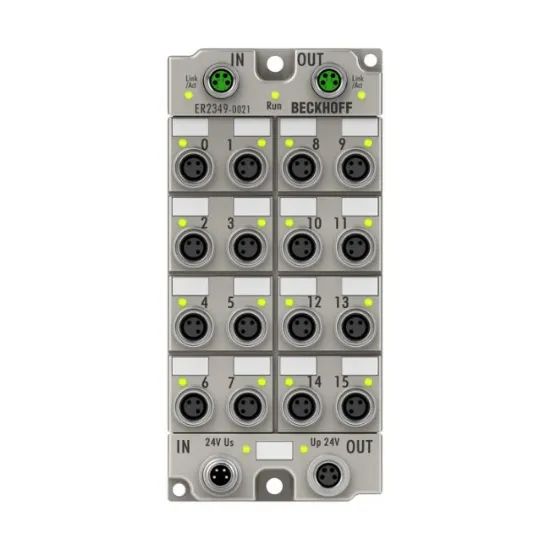 Ảnh của ER2349-0021 | EtherCAT Box, 16-channel digital combi, 24 V DC, 10 µs, 0.5 A, M8, zinc die-cast