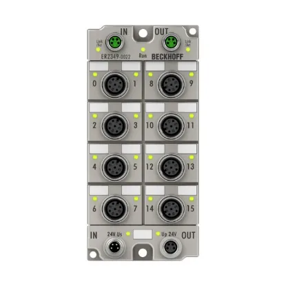 Ảnh của ER2349-0022 | EtherCAT Box, 16-channel digital combi, 24 V DC, 10 µs, 0.5 A, M12, zinc die-cast