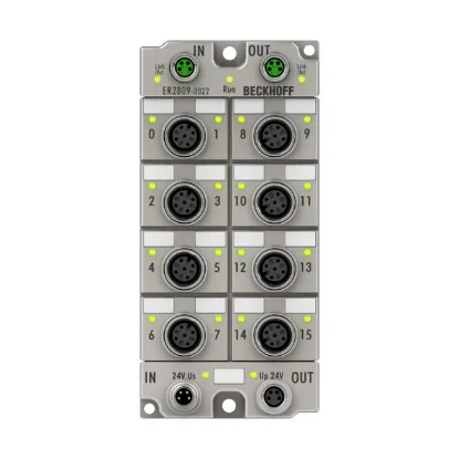 Ảnh của ER2809-0022 | EtherCAT Box, 16-channel digital output, 24 V DC, 0.5 A, M12, zinc die-cast