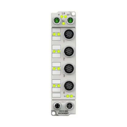 Ảnh của ER3174-0002 | EtherCAT Box, 4-channel analog input, multi-function, ±10 V, 0/4…20 mA, 16 bit, differential, M12, zinc die-cast