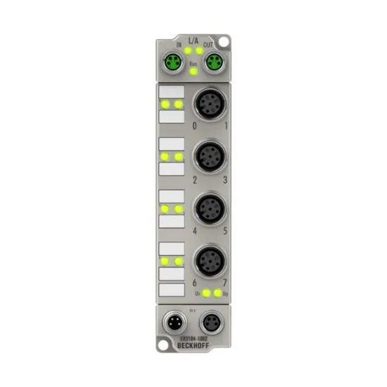 Ảnh của ER3184-1002 | EtherCAT Box, 4-channel analog input, multi-function, ±10 V, 0/4…20 mA, 16 bit, single-ended, M12, zinc die-cast