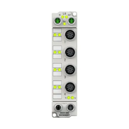 Ảnh của ER4374-0002 | EtherCAT Box, 2-channel analog input + 2-channel analog output, multi-function, ±10 V, 0/4…20 mA, 16 bit, differential, M12, zinc die-cast