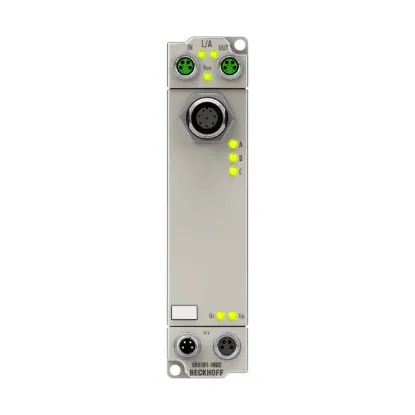 Ảnh của ER5101-1002 | EtherCAT Box, 1-channel encoder interface, incremental, 5 V DC (DIFF RS422, TTL), 1 MHz, M12, sensor supply 24 V DC, zinc die-cast