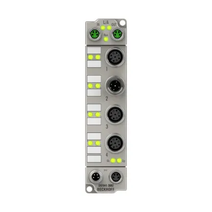 Ảnh của ER7041-3002 | EtherCAT Box, 1-channel motion interface, stepper motor, 48 V DC, 5 A, for high-speed applications, M12, with incremental encoder, zinc die-cast