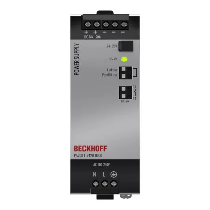 Ảnh của PS2001-2420-0000 | Power supply PS2000; output: 24 V DC, 20 A; input: AC 100…240 V/DC 110…150 V, 1-phase