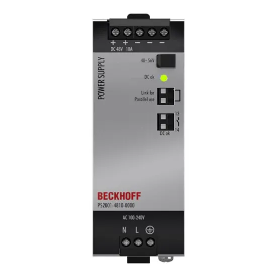 Ảnh của PS2001-4810-0000 | Power supply PS2000; output: 48 V DC, 10 A; input: AC 100…240 V/DC 110…150 V, 1-phase