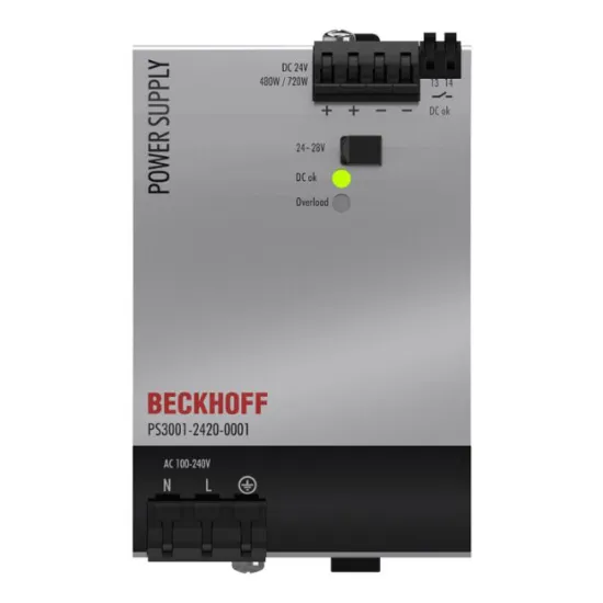 Ảnh của PS3001-2420-0001 | Power supply PS3000; output: 24 V DC, 20 A; input: AC 100…240 V/DC 110…150 V, 1-phase