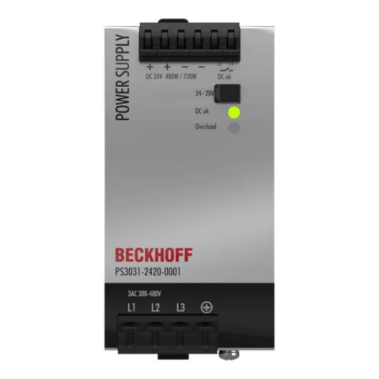 Ảnh của PS3031-2420-0001 | Power supply PS3000; output: 24 V DC, 20 A; input: 3 AC 380…480 V, 3-phase