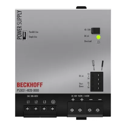 Ảnh của PS3031-4820-0000 | Power supply PS3000; output: 48 V DC, 20 A; input: 3 AC 380…480 V, 3-phase
