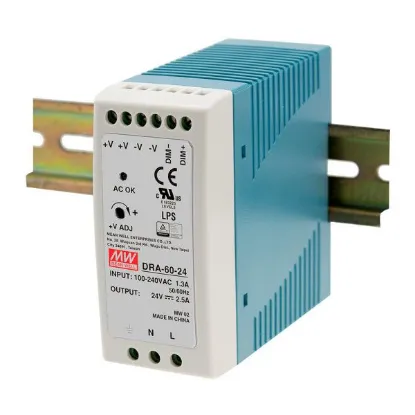 Ảnh của Bộ nguồn Meanwell DRA-60-24 (60W 24V 2.5A)