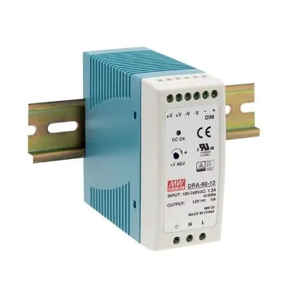 Ảnh của Bộ nguồn Meanwell DRA-60-12 (60W 12V 5A)
