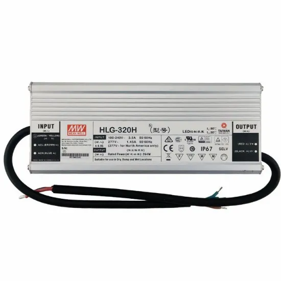 Ảnh của Bộ nguồn LED Meanwell HLG-320H-C2100B (320W 152V 2100mA)