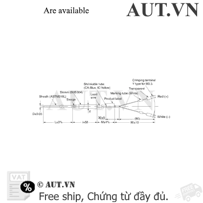 Ảnh của Cảm biến nhiệt độ Omron E52-CA10AY D=6.4 NETU 2M