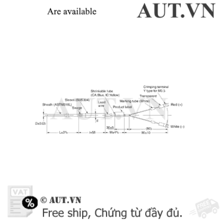 Ảnh của Cảm biến nhiệt độ Omron E52-CA20A D=8 NETU 2M