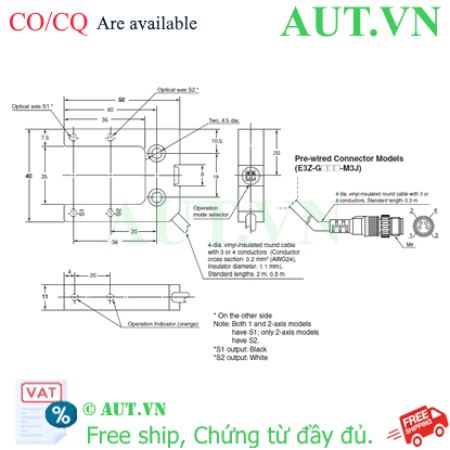 Ảnh của Cảm biến quang điện Omron E3Z-G62-M3J 0.3M