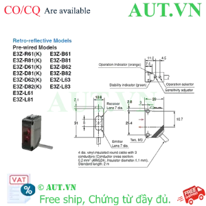 Ảnh của Cảm biến quang điện Omron E3Z-L83 2M