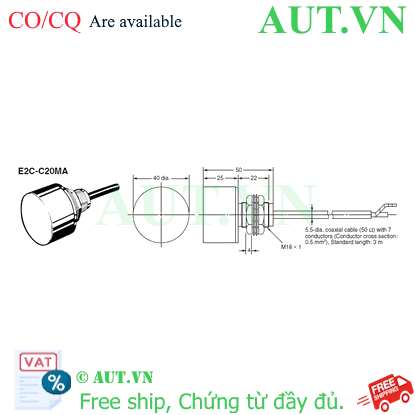 Ảnh của Cảm biến tiệm cận Omron E2C-C20MA 10M