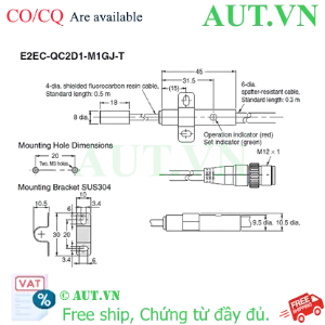 Ảnh của Cảm biến tiệm cận Omron E2EC-QC2D1-M1GJ-T 0.3M