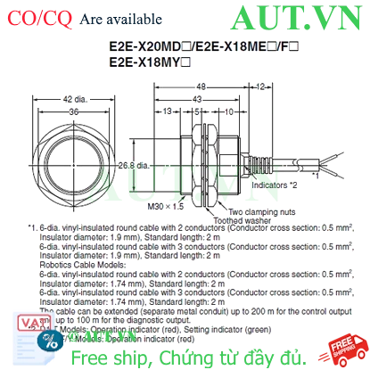 Ảnh của Cảm biến tiệm cận Omron E2E-X18MY15 5M