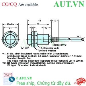 Ảnh của Cảm biến tiệm cận Omron E2EZ-X4D1-N 5M