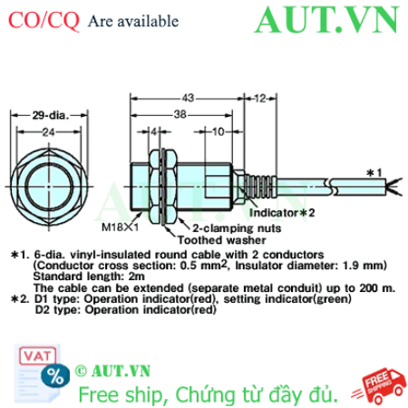 Ảnh của Cảm biến tiệm cận Omron E2EZ-X4D1-N 5M