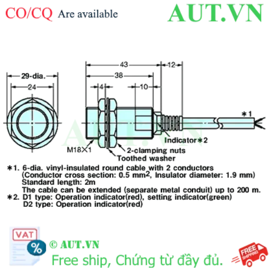 Ảnh của Cảm biến tiệm cận Omron E2EZ-X4D1-N 5M