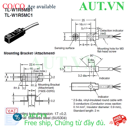 Ảnh của Cảm biến tiệm cận Omron TL-W1R5MB1 2M