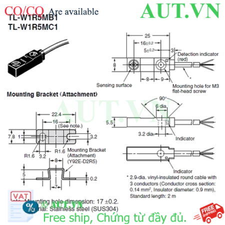Ảnh của Cảm biến tiệm cận Omron TL-W1R5MB1 2M