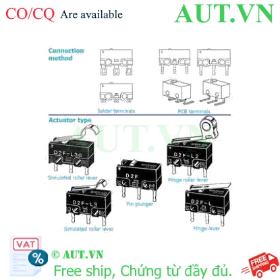 Ảnh của Công tắc hành trình Limit Switch Omron D2F-3