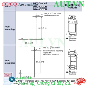 Ảnh của Công tắc hành trình Limit Switch Omron D4A-4918N