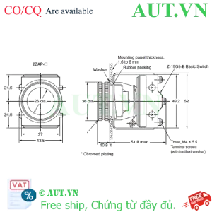 Ảnh của Công tắc nút nhấn Omron 2ZAP-G