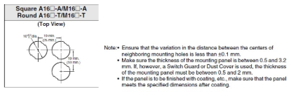 Ảnh của Công tắc nút nhấn Omron A165-AAM-1P
