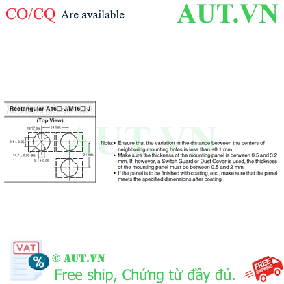 Ảnh của Công tắc nút nhấn Omron A16-JYM-1P