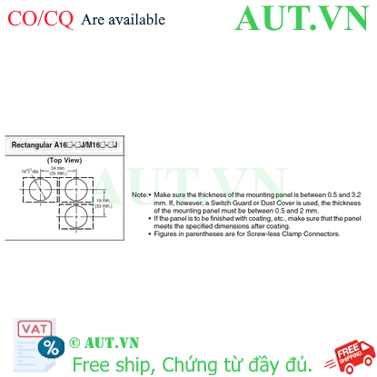 Ảnh của Công tắc nút nhấn Omron A16L-JPYA-12D-1