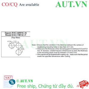 Ảnh của Công tắc nút nhấn Omron A16-TBM-1P