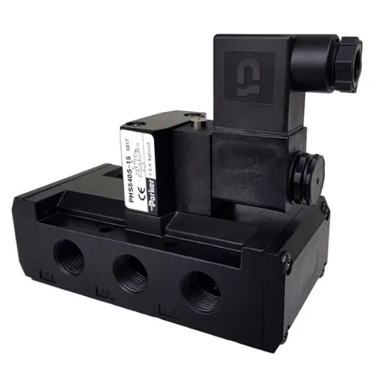 Ảnh của Van điện từ Parker PHS-540S-15-220V 5 cửa 2 vị trí, 1 Coil, Ren 21