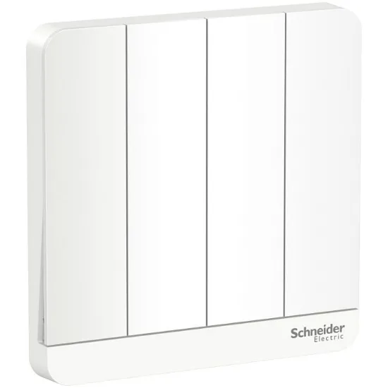 Ảnh của Bốn công tắc 1 chiều có đèn Schneider E8334L1LED_WE_G19