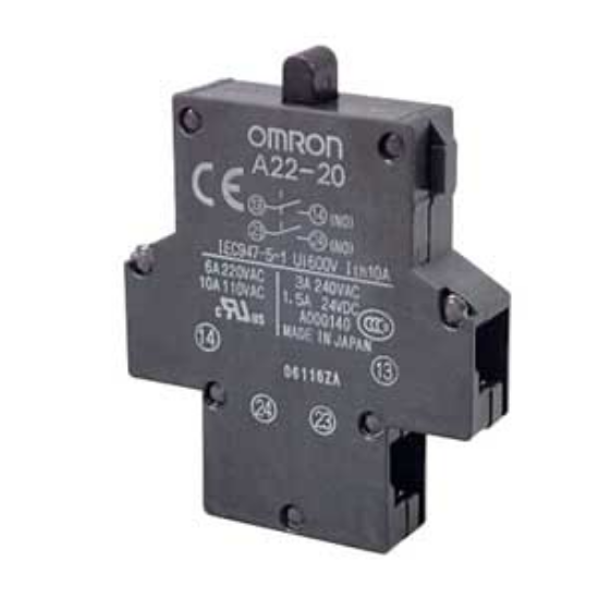 Ảnh của Công tắc nút nhấn Omron A22-20