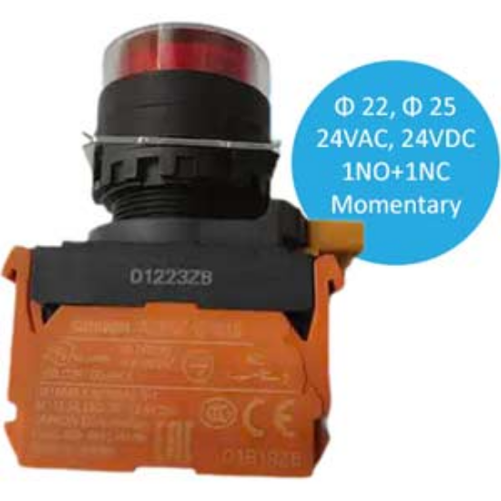 Ảnh của Công tắc nút nhấn Omron A22NL-BGM-TRA-G102-RC