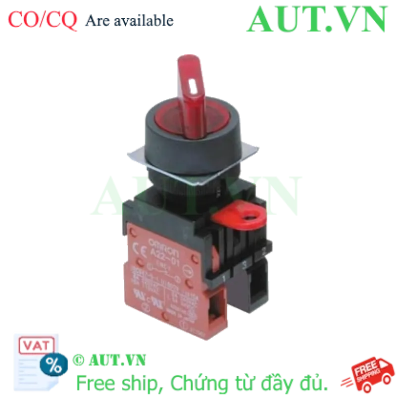 Ảnh của Công tắc nút nhấn Omron A22W-2AR-T2-11