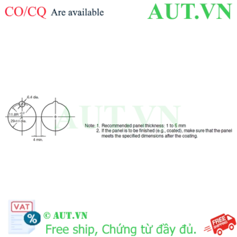 Ảnh của Công tắc nút nhấn Omron A3PT-90A12-24CW